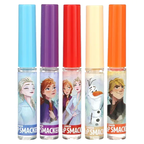 Lip Smacker Disney Frozen 2 - Paquete de fiesta de bálsamo labial con sabor líquido | Labios secos | Para niños, hombres, mujeres | Relleno de