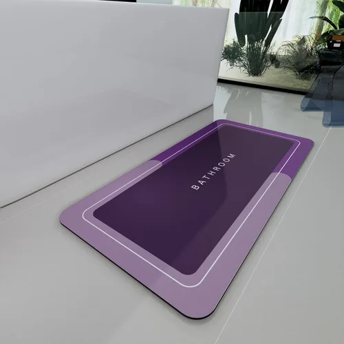 Miniatura 19 de Tapete de baño, tapetes de baño súper absorbentes, antideslizantes, de secado rápido, tapetes de goma fina para piso de baño que caben debajo