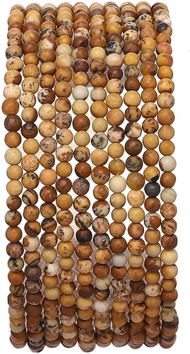 Miniatura 58 de BEADIA Cuentas redondas de piedra natural de jade de amazonita semipreciosas sueltas para hacer joyas 6MM 61PCS Amazonita Jade