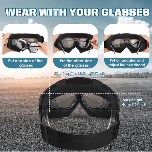 Miniatura 3 de OXG - Gafas para motocicleta, cuatrimoto y bicicleta de motocross, gafas de motocicleta para hombres, gafas de motocross, gafas de esquí, protección