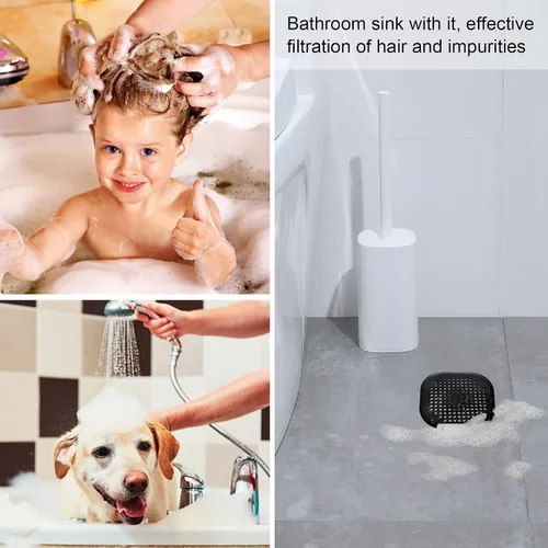 Miniatura 7 de 4 Piezas de Captador de Pelo para Desagüe de Ducha, Tapón para Bañera, Protectores de Desagüe para el Hogar, Cubierta de Desagüe con Ventosa, Trampa