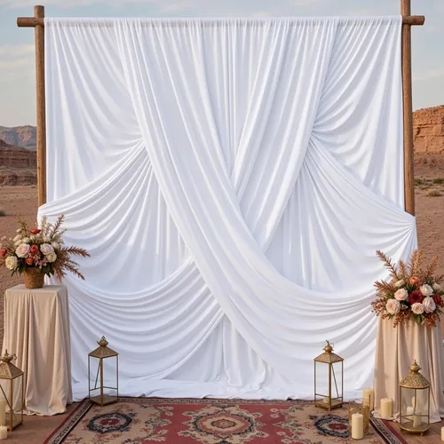 Cortina tipo telón de fondo blanco sin arrugas de 10 x 10 pies para bodas, cortinas de fondo de fotos blancas para cumpleaños, baby shower,