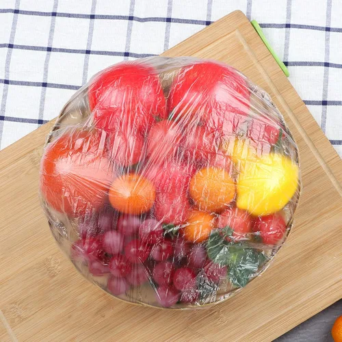 Miniatura 4 de DYM - 90 fundas elásticas reutilizables para tazones, cubiertas elásticas de plástico PE elástico para almacenamiento de alimentos, cubiertas