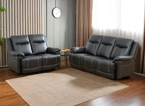 Miniatura 23 de A Ainehome Juego de sofá reclinable de lujo para sala de estar, juego de sofá reclinable de cuero y sillas de dos plazas, juegos de muebles de sala