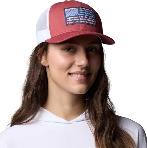 Miniatura 236 de Columbia - Gorra de malla con bandera con árboles unisex para adultos, corona alta