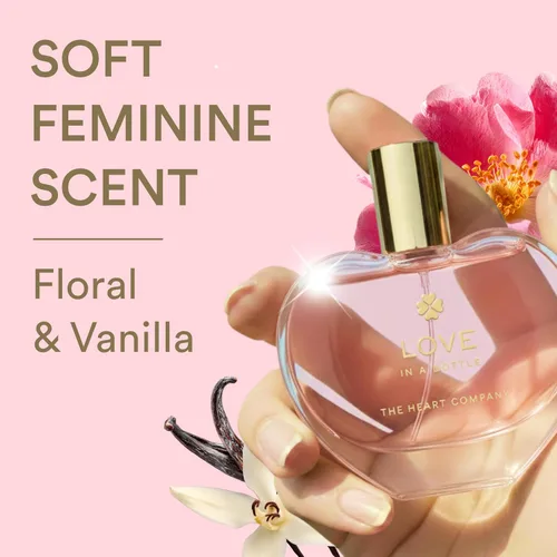 Miniatura 2 de THE HEART COMPANY AMOR en una botella Perfume Floral y Dulce para Mujeres Eau de Parfum Vegana y Eco-amigable para Mujeres Fragancia Romántica