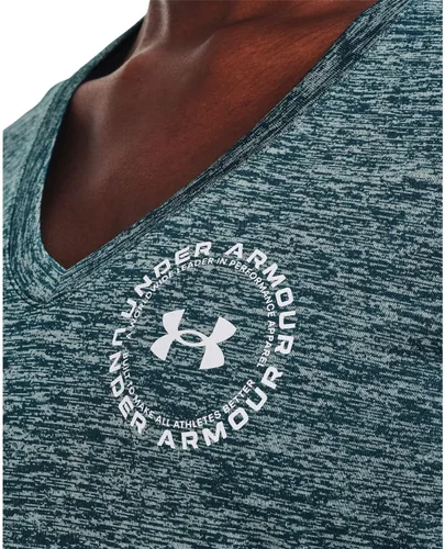 Miniatura 5 de Under Armour - Camiseta Tech Twist Lc Crestv para mujer, Turmalina Verde AzuladoÓpalo VerdeBlanco (716)