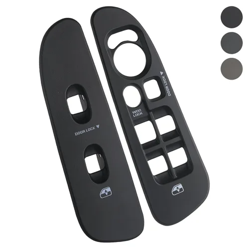 Miniatura 9 de Bisel del interruptor de ventana de puerta Gray Master Power del lado delantero del conductor para Dodge Ram 1500 2500 3500 Quad Cab 2002-2008