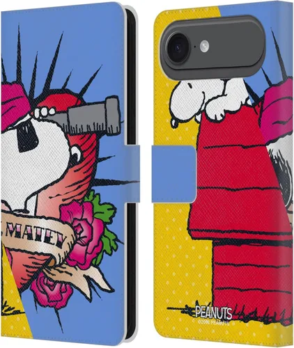 Miniatura 210 de Head Case Designs Funda de piel con licencia oficial de Peanuts Snoopy & Woodstock Balloon Halfs and Laughs para Apple iPhone 7/8/SE 2020 y 2022