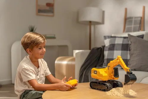 Miniatura 4 de CAT Power Excavator Digger RC Construction for Kids 5+ 2.4GHz Remote Control Truck Toy, Full-Function Dig, Scoop, Spin & Drive, Realistic Lights &