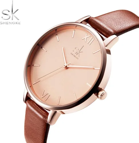 Miniatura 2 de SHENGKE Creative Simplicity Women Watch Genuine Leather Elegant Women Watches Ladies Business Wristwatch