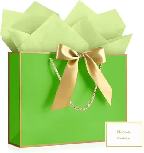 Miniatura 26 de JMANNI Bolsas de regalo, 3 piezas de tamaño mediano con cinta de lazo, bolsa de regalo de papel portátil, patrón de mármol, para cualquier ocasión