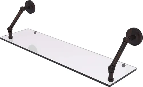 Miniatura 36 de Allied Brass PR-1/22-ORB Pr - Estante de vidrio con bordes biselados de 1 pulgada, 22 pulgadas, bronce aceitado