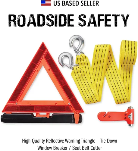 Miniatura 7 de Kit Premium de Emergencia en Carretera de Always Prepared para Auto - Kit de Seguridad para Auto, Herramientas, Primeros Auxilios, Equipo
