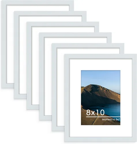Miniatura 47 de PEALSN - Juego de 6 portarretratos de 5 x 7 pulgadas para fotos de 4 x 6 pulgadas con paspartú/5 x 7 pulgadas sin paspartú, para montaje en Negro
