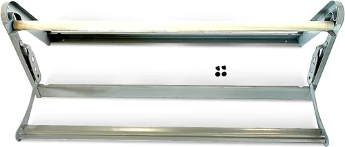 Dispensador de papel en rollo de 18 pulgadas de ancho con cortador para escritorio, dispensador de rollos con cortador de borde recto, apto para