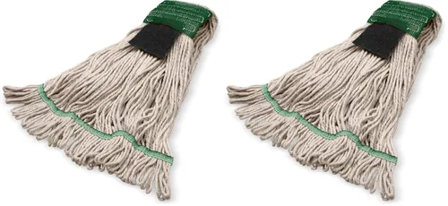 Miniatura 7 de SPARTA Flo-Pac - Cabezal de trapeador acrílico, extremos de bucle, banda ancha con banda verde de 5 pulgadas con depurador para limpieza organizada