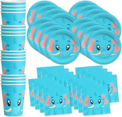 Miniatura 17 de Suministros para fiesta de cumpleaños de cocodrilo, juego de vajilla de cocodrilo para cumpleaños de niño, kit incluye platos, servilletas y tazas