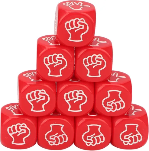 Miniatura 6 de Juego de dados educativos, 10 unidades, 0.79 x 0.79 x 0.79 pulgadas, 6 caras, juego de dados educativos para adivinar, color brillante para fiestas