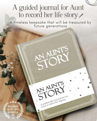 Miniatura 3 de Aunt's Life Story Journal (Tapa Dura): Un Recuerdo Significativo para que la Tía Comparta su Viaje y Recuerdos, el Libro Incluye Más de 250