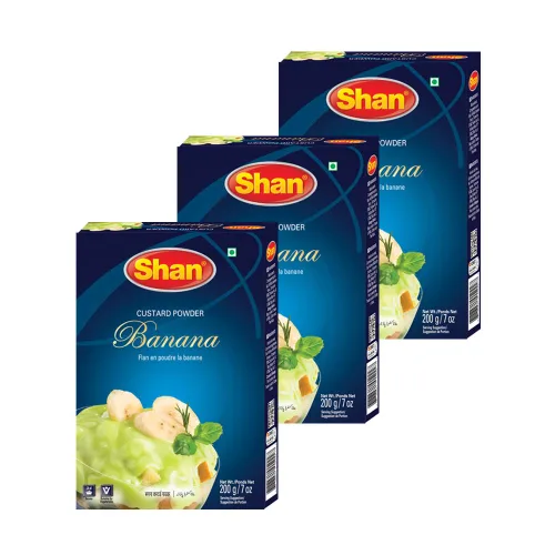 Miniatura 96 de Shan Polvo de crema de mango, 7.05 oz, postre esencial para cualquier ocasión, apto para vegetarianos, bolsa hermética en una caja (paquete de 3)