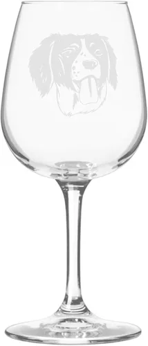Miniatura 175 de Copa de vino de 12.75 onzas con diseño de perro grabado