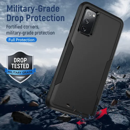 Miniatura 6 de Samung S20 FE 5G - Funda protectora para Samsung Galaxy S20 FE 5G, con protector de pantalla [probada contra caídas de grado militar], funda Negro