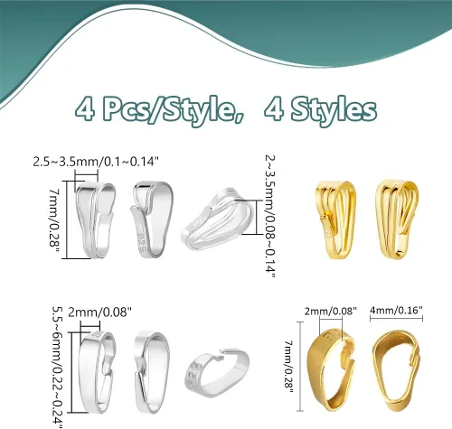 Miniatura 2 de PH PandaHall 16 piezas de fianza para hacer joyas de plata de ley 925 con cierre colgante para pulseras, collares, joyas, manualidades, 2