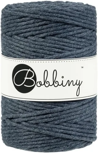 Miniatura 3 de Bobbiny Cordón de macramé XXL de 0.197 in de una sola capa (aguamarina), 108 yardas/330 pies (100% algodón reciclado)