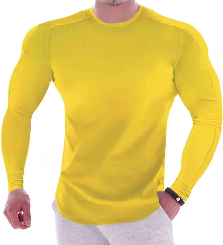 Miniatura 24 de Camisas de compresión atléticas de manga larga para hombre, capa base, camisa de entrenamiento atlético, camisas de compresión, camisetas deportivas