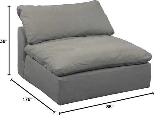 Miniatura 10 de Sunset Trading Cloud Puff - Sofá modular de 5 piezas con cubierta seccional gris, color gris