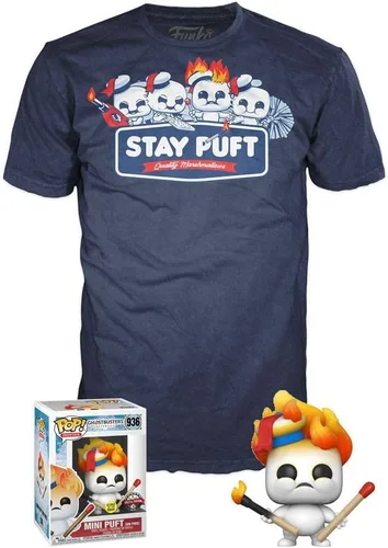 Ghostbusters Funko Afterlife POP! & Tee Box Stay Puft Quality Marshmallows Size L