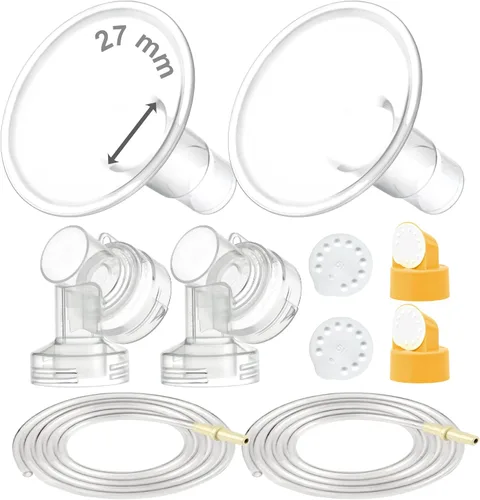 Miniatura 9 de Maymom Kit de extractor de leche compatible con bomba Medela in Style Advanced Pump; 2 protectores de pecho de 0.945 in, 2 válvulas, 4 membranas, 2