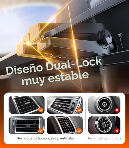 Miniatura 8 de TORRAS [Ultraduradero] Soporte universal para teléfono celular para automóvil, soporte universal para teléfono de automóvil, ventilación