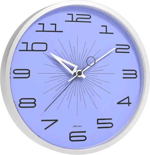 Driini Reloj de pared moderno de mediados de siglo (12 pulgadas), reloj de pared retro silencioso sin tictac para sala de estar, cocina o baño,
