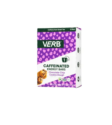Miniatura 13 de Verb Barras de Energía Cafeinadas - Paquete de Variedad - 2 Sabores Deliciosos (26g, Paquete de 16) Barra de Energía Deliciosa de 110 Calorías, Baja