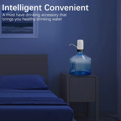 Miniatura 7 de Dispensador de botellas de agua, bomba de agua para botellas de 5 galones, carga USB, batería recargable, dispensador de jarra portátil
