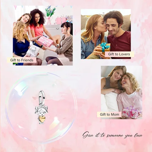 Miniatura 81 de Amufer S925 Charms for Women, compatible with Pandora Bracelets and Necklaces, Jewelry Gift