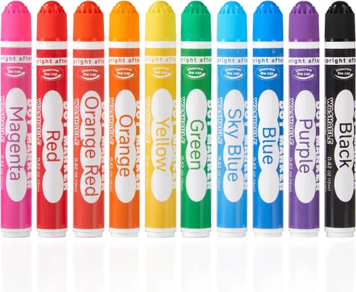 Shuttle Art Marcadores de Puntos, Marcadores Lavables de 10 Colores para Niños Pequeños, Suministros Bingo Daubers para Niños Preescolares, No