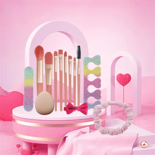 Miniatura 5 de Kit de maquillaje todo en uno rosa intenso para mujeres, kit completo, regalo de maquillaje para el día de la madre, para mujeres y niñas, paquete