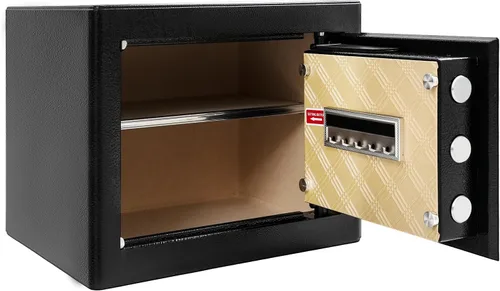 Miniatura 3 de Caja fuerte, caja fuerte de seguridad de 15 x 12.6 x 11.8 pulgadas con teclado digital, sistema de doble llave e iluminación LED integrada