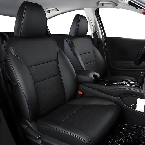DISUTOGO Fundas de asiento personalizadas para Honda HRV 2016-2018 EX EX-L y 2016-2022 LX Juego completo de cojines de asiento de cuero sintético,