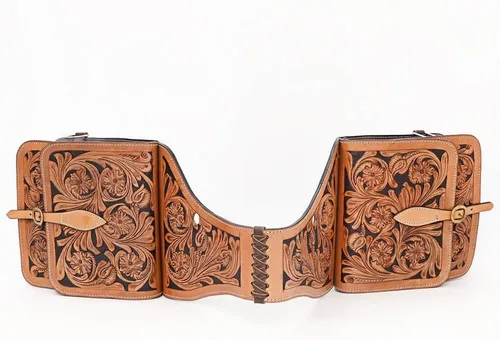 Miniatura 4 de HILASON Western Horse - Bolsa de sillín de cuero resistente y tradicional Bolsa de sillín Bolsa de sillín de caballo Bolsa de sillín