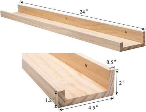 Miniatura 2 de Azsky - Estantería flotante para pared, estante de pared, estante para galería, guardería, estantería de 12 pulgadas, juego de 1