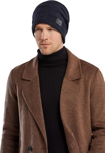 Miniatura 5 de Runtlly Gorro de invierno para hombre con forro