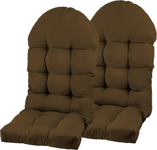 Miniatura 19 de Cojín para silla Adirondack, cojín para silla mecedora 44x19.4x4 pulgadas, cojines de respaldo alto para patio de arriba y abajo con lazos