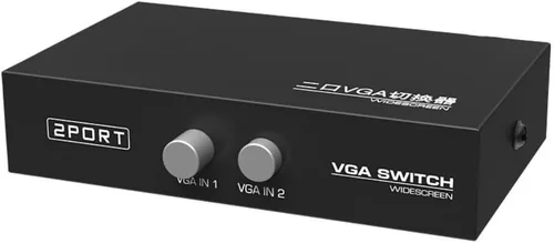 Miniatura 2 de Conmutador de vídeo VGA de 2 puertos 2 en 1 salida 1 en 2 salida bidireccional Compartir vídeo mutuo host host externo VGA TV Monitor proyector