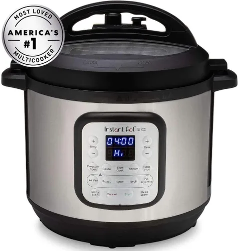 Miniatura 2 de Instant Pot Duo Crisp 11 en 1 - Combo de freidora de aire y olla a presión eléctrica con tapas multicocina que fríe, vaporiza, cocina lenta