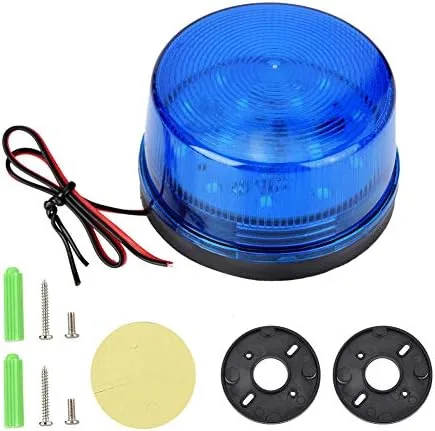 Miniatura 8 de Tangxi LED azul 12V advertencia de emergencia intermitente luz estroboscópica de seguridad para advertencias de bloqueo, alarmas antirrobo