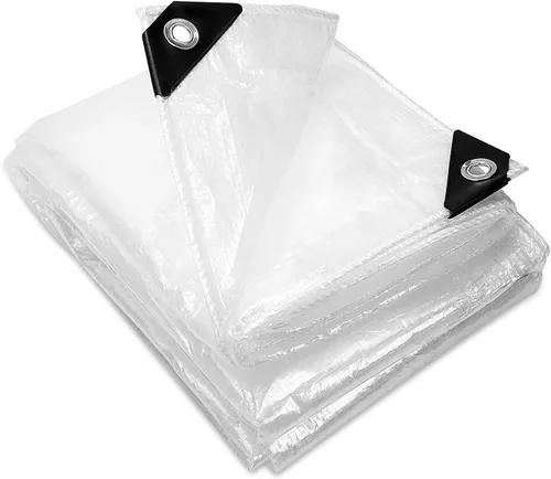 Miniatura 13 de UCINNOVATE Lona transparente de 0.472 in de 6 x 10 pies, cubierta de invernadero resistente e impermeable, tejido reforzado de 12 x 12 pulgadas